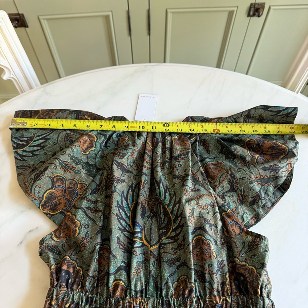 Ulla Johnson Delmara Pleated Batik Poplin Midi Dress Sz 2 - Picture 8 of 11